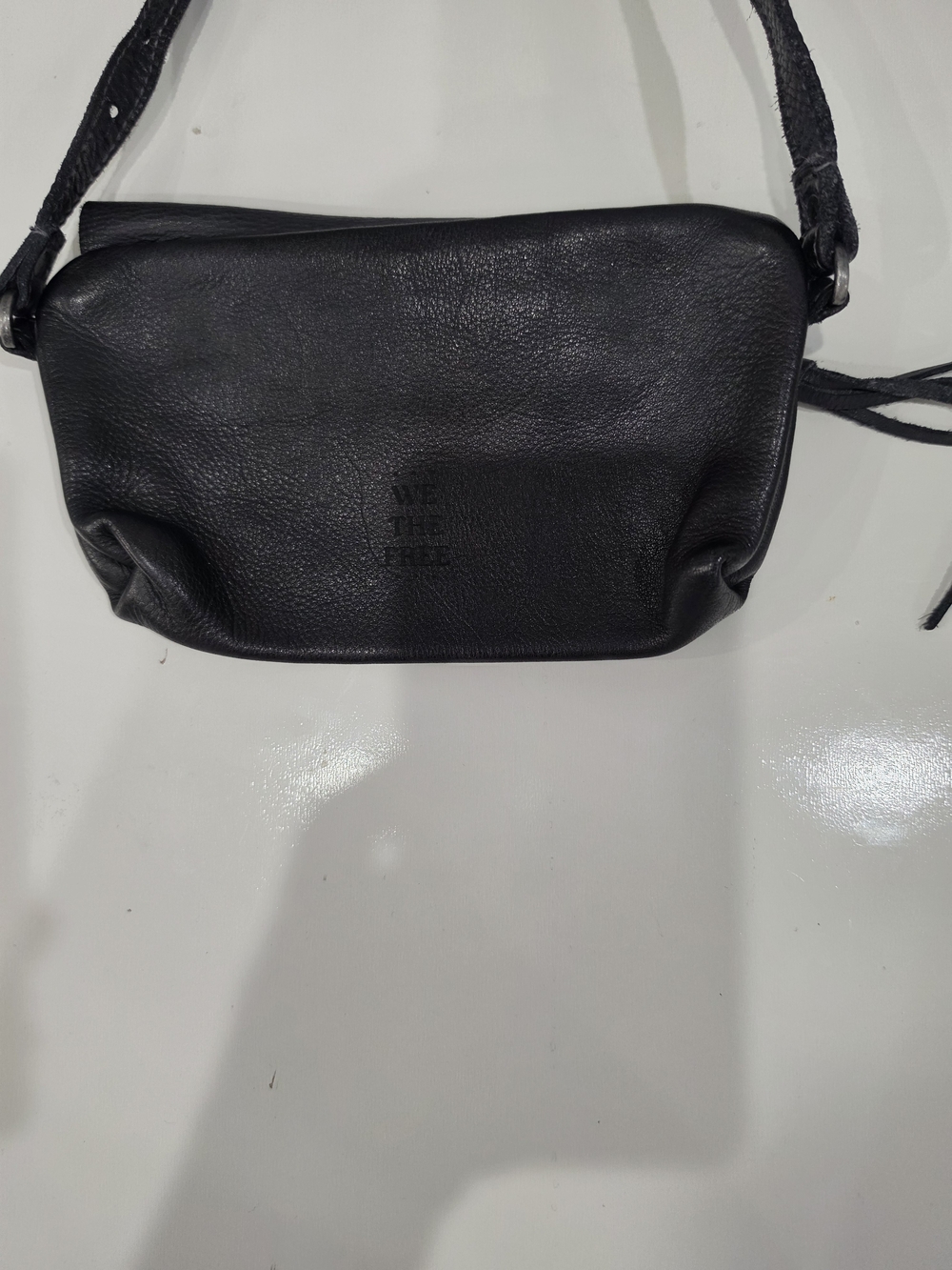 Free People We The Free Rider Black Leather Crossbody Bag Tassel NWOT - Picture 7 of 9